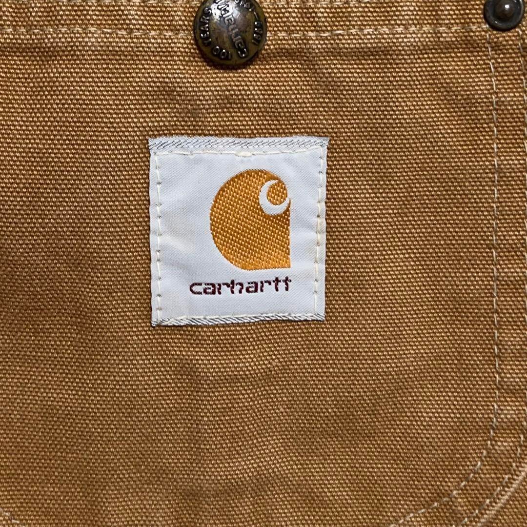 1 start Carhartt America old clothes one Point Logo Duck ground overall Brown men's 