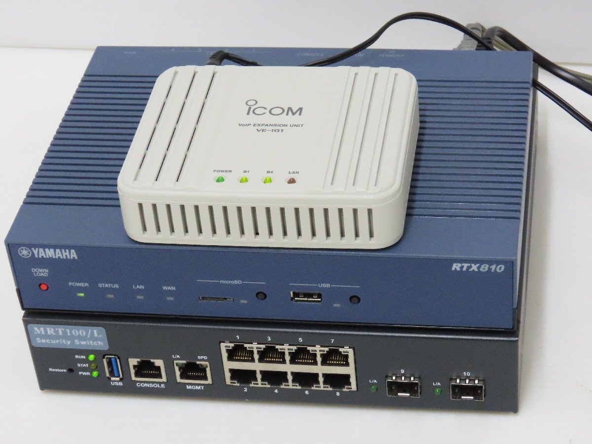 ◎80☆YAMAHA ギガアクセスVPNルーター RTX810/iCOM VE-IG1/PIOLINK TiFRONT-CS2710G☆0319-439