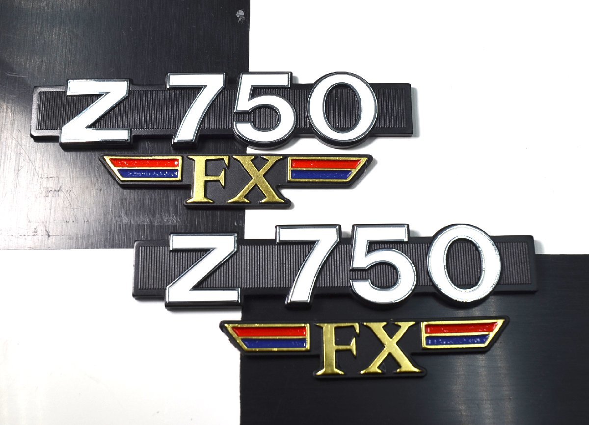 Z750 FX 新品 サイドカバー ゴールドエンブレム セット 検/Z550FX GPZ χ Z400GP Z1 Z2 MK2 Z1R XJ XJR CBX GS ヨシムラ BEET 当時物 旧車_画像1