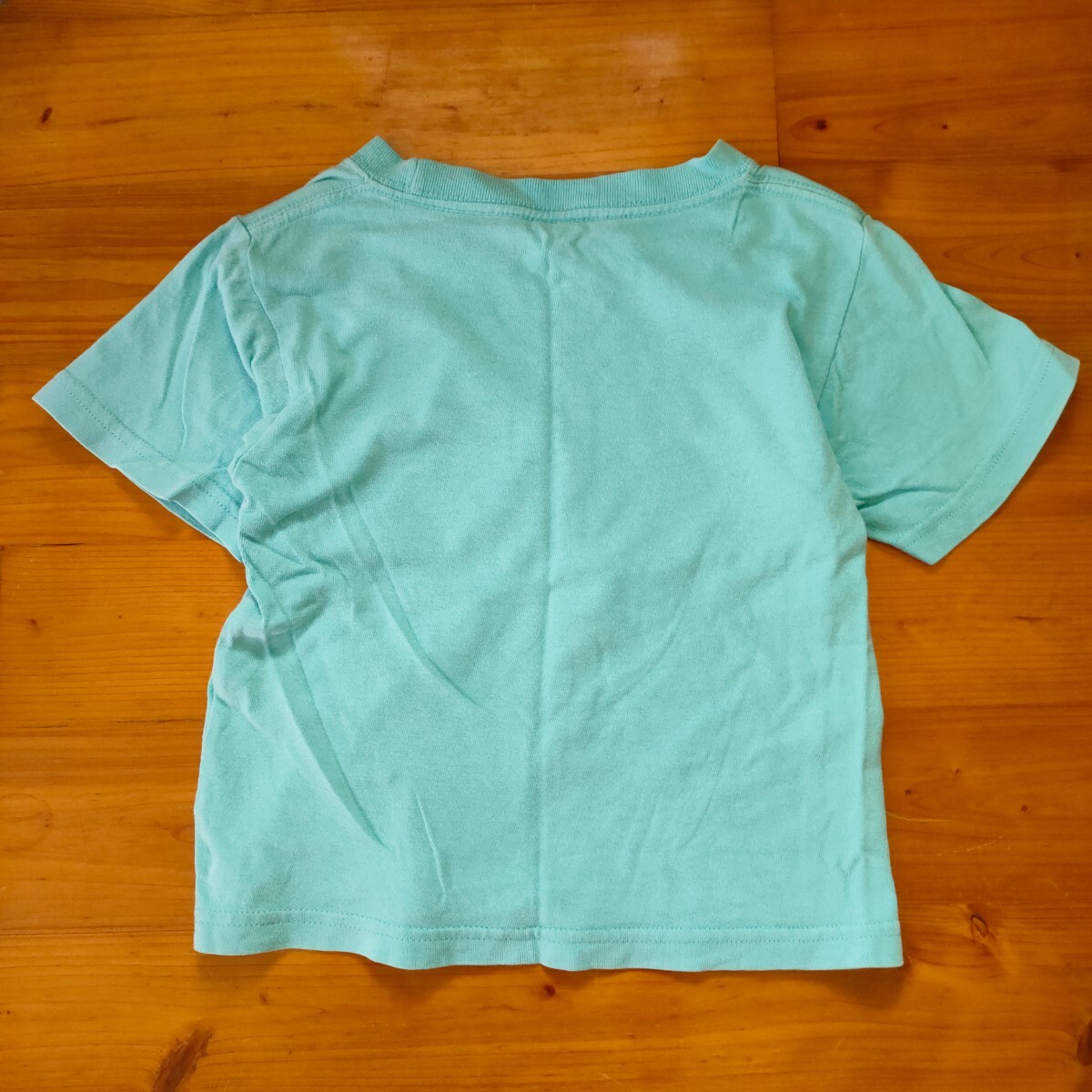 100(95-05 ブルーのコットン半袖Tシャツ　男の子女の子　夏　トップス2着 カットソー_画像4