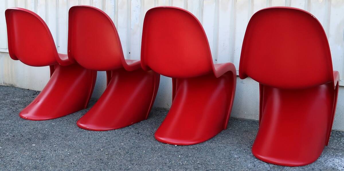  interior * Manufacturers unknown { punt n chair }8 legs set red color 