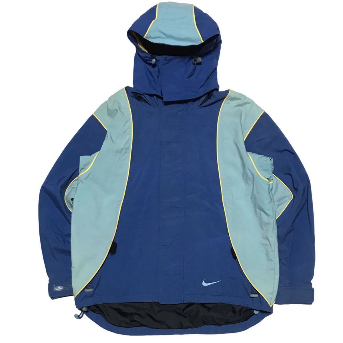 【90s】NIKE ACG STORM FIT MOUNTAIN JACKET ナイキ エーシージー マウンテン ジャケット メンズM ブルー ナイロン 撥水 アウトドア 正規の画像1