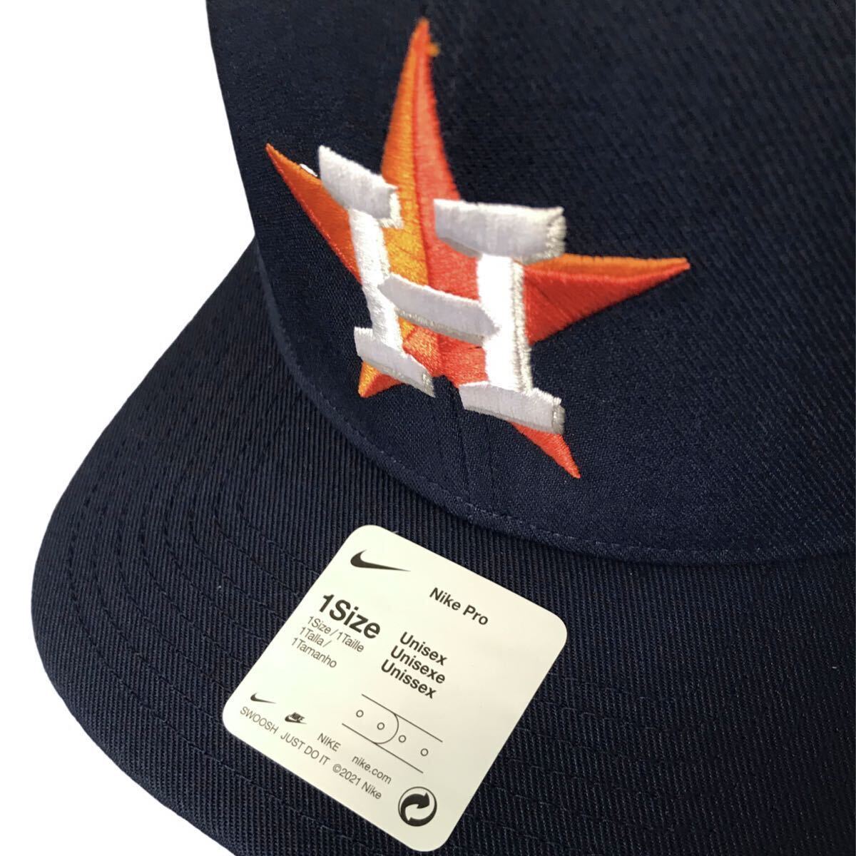 【日本未発売】NIKE×MLB HOUSTON ASTROS ナイキ×ヒューストンアストロズ ベースボールキャップ フリーサイズ 紺 星 帽子 新品 限定 CAPの画像3