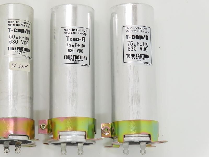 ■□TOICHI T-CAP T-cap/R 50μF 630V/75μF 630V 電解コンデンサ 4本 東一電機□■240306002J□■_画像3