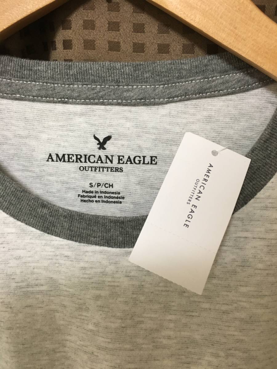 セール! 正規品 本物 新品 アメリカンイーグル Tシャツ AMERICAN EAGLE Tシャツ シルエット綺麗 グレー系 着心地抜群 綿100% XS ( S_画像2