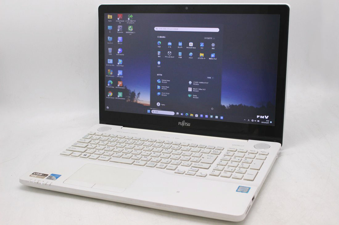 訳有 返品不可 フルHD タッチ 15.6型 Fujitsu LIFEBOOK FMV A77/W Windows11 六世代 i7-6700HQ 8GB 1TB カメラ 無線 Office付 中古パソコン