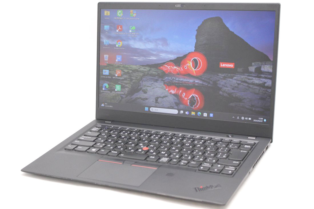 良品 フルHD 14型 Lenovo ThinkPad X1 Carbon Type-20KG Windows11 八世代Core i5-8365u 8GB NVMe 256GB-SSD カメラ 無線 Office付 税無_画像2