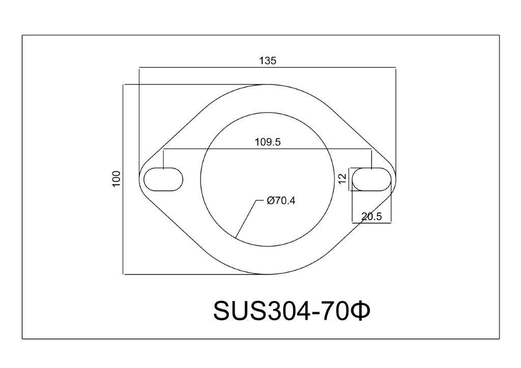 70Φ用 フランジ ９ｔ ステンレスフランジ　マフラーフランジ ＳＵＳフランジ　 ステンフランジ　マフラー製作　汎用フランジ　73gtfjk_画像3