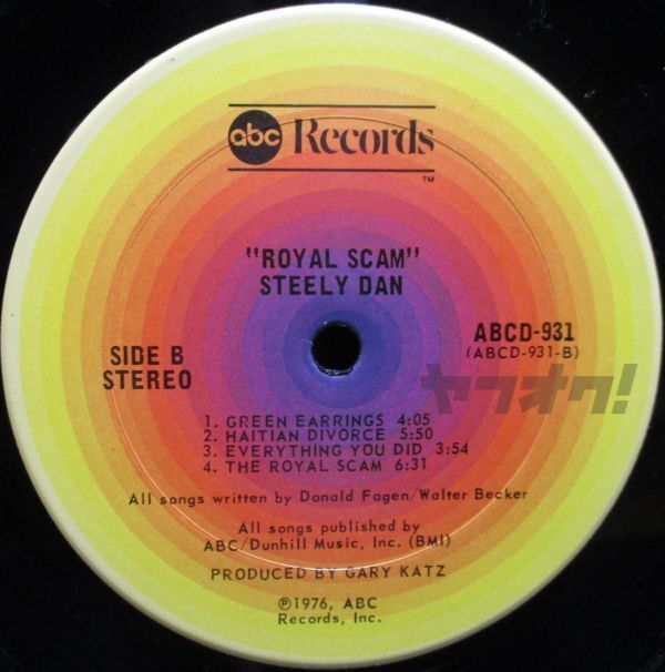 レア盤-USオリジナル★Steely Dan - The Royal Scam[LP, '76:ABC Records - ABCD 931]_画像7