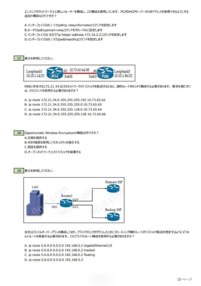 【4月最新】Cisco CCNA 200-301 問題集・解説_画像2