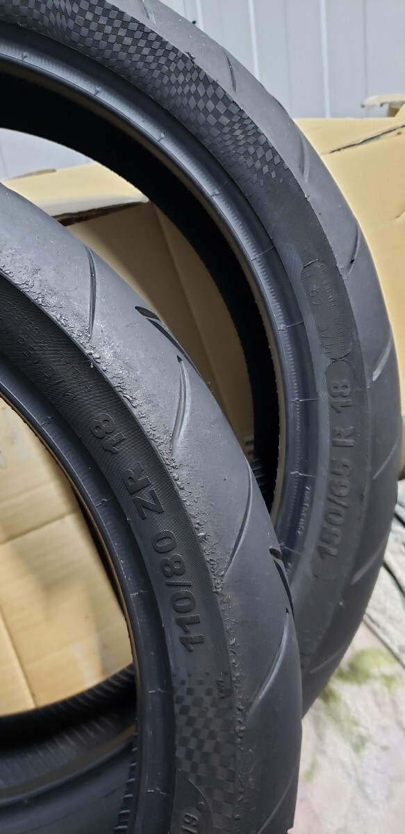 中古 Continental コンチネンタル タイヤ前後セット 110/80 ZR 18 150/65 R18 コンチロードアタック3CR ContiRoadAttack3 CR  Z1 Z2の画像9