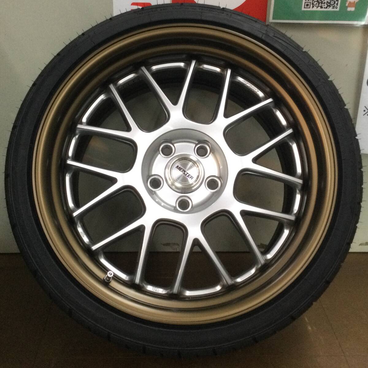 アウディ ベンツ 超美品！深リム！メッシュ WORK マイスター M1R 19インチ 9J 10J 112-5 235/35R19 265/30R19 タイヤ溝十分！！_画像3