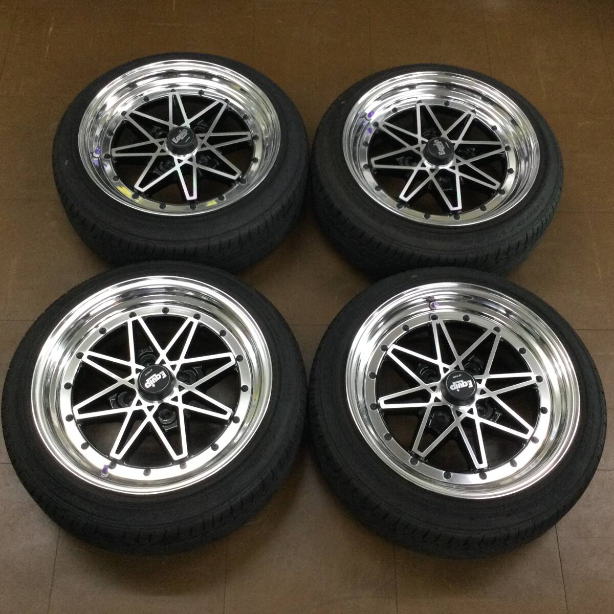 軽トラ 箱バン 軽四 旧車 オーバーフェンダー WORK エクイップ 03 15インチ 7J 100-4 グッドイヤー 165/50R15 引っ張りタイヤ！バリ山！の画像1