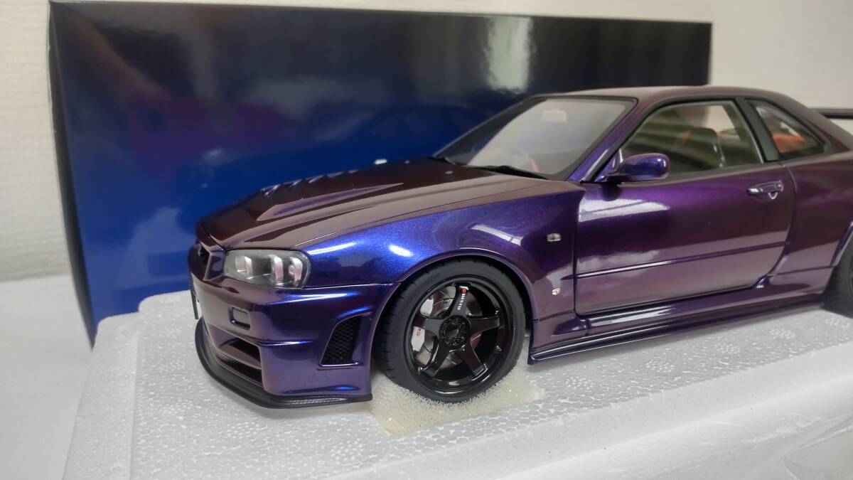 ☆Auto art☆1/18ニスモR34 GT-R Z-tune(ミッドナイトパープルⅢ)☆スカイライン☆77464☆オートアート・コンポジットダイキャストモデル☆_画像1