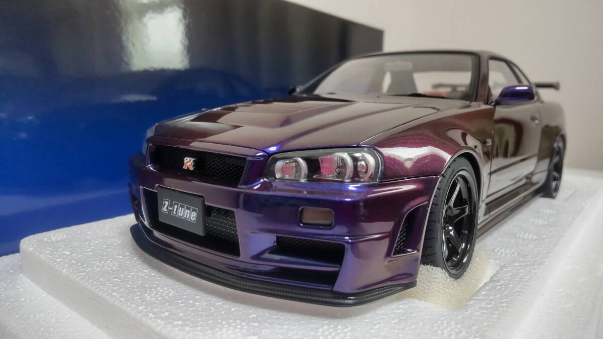 ☆Auto art☆1/18ニスモR34 GT-R Z-tune(ミッドナイトパープルⅢ)☆スカイライン☆77464☆オートアート・コンポジットダイキャストモデル☆の画像4