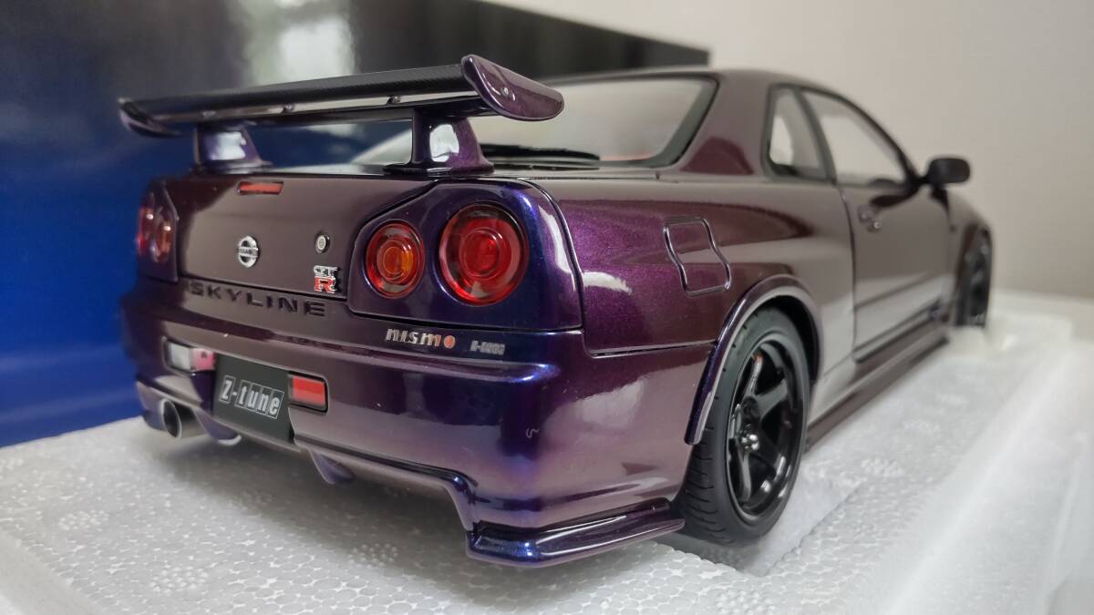 ☆Auto art☆1/18ニスモR34 GT-R Z-tune(ミッドナイトパープルⅢ)☆スカイライン☆77464☆オートアート・コンポジットダイキャストモデル☆_画像5