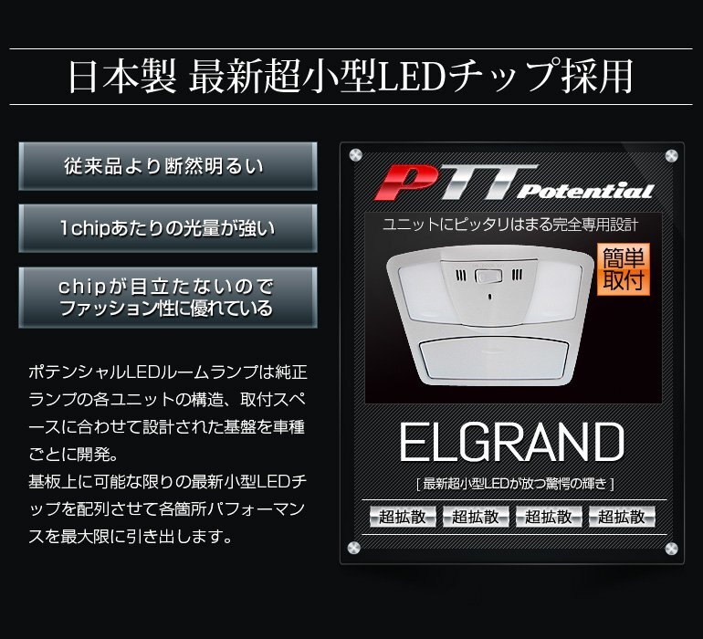 ◇訳あり◇　日産　エルグランド　E52　LED　ルームランプ　シャンパンゴールド 3000K　送料無料!_画像2