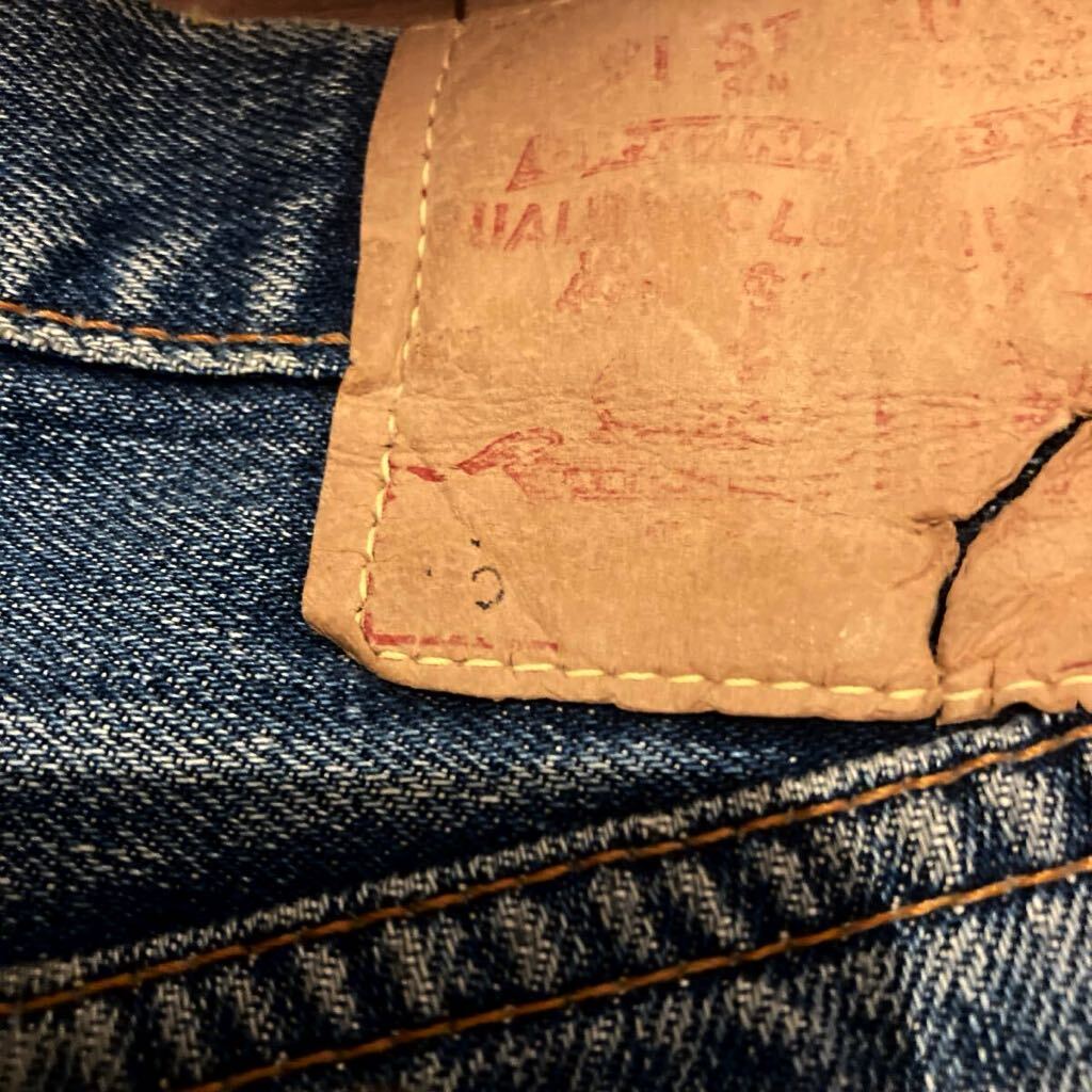 60's Levi's 501 BIG E 初期Sタイプ 鬼ヒゲ ハチノス 刻印6 オリジナル xx 以降 66前期後期以降 赤耳 ハチマル 以前ヴィンテージビンテージ_画像4