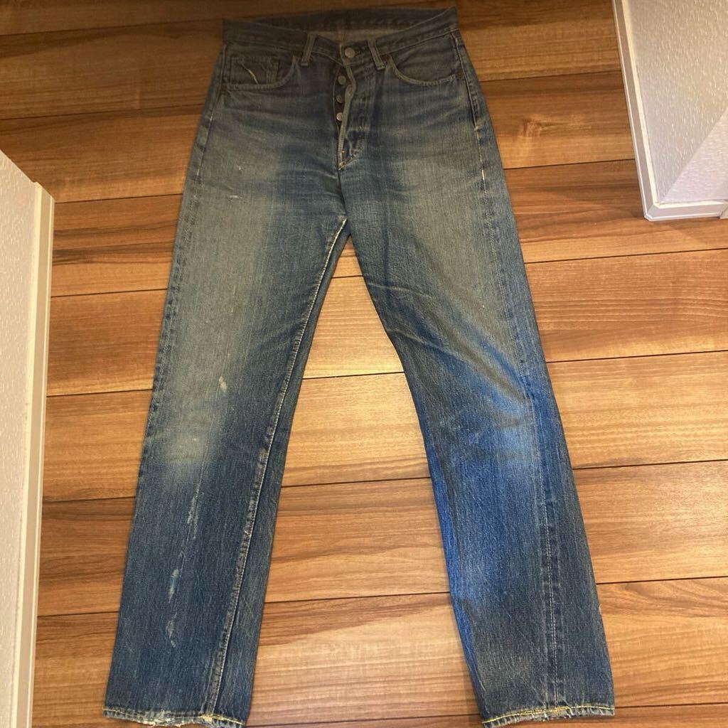 60's Levi's 501 BIG E 初期Sタイプ 鬼ヒゲ ハチノス 刻印6 オリジナル xx 以降 66前期後期以降 赤耳 ハチマル 以前ヴィンテージビンテージ_画像1