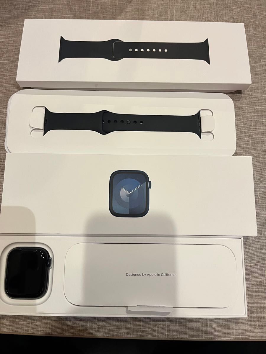 極上品　 Apple Watch Series 9  45mm GPSモデル MR9A3J ミッドナイトスポーツバンド