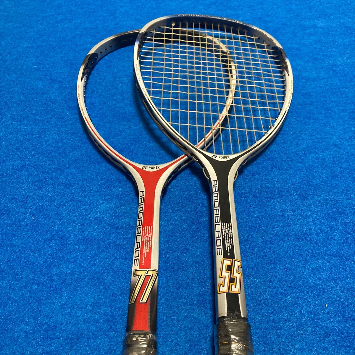 2本 AB77 AB55 YONEX ヨネックス MIZUNO ミズノ ARMORBLADEアーマーブレード 軟式テニスラケット ソフトテニスラケット 梱包済み同梱不可_画像2