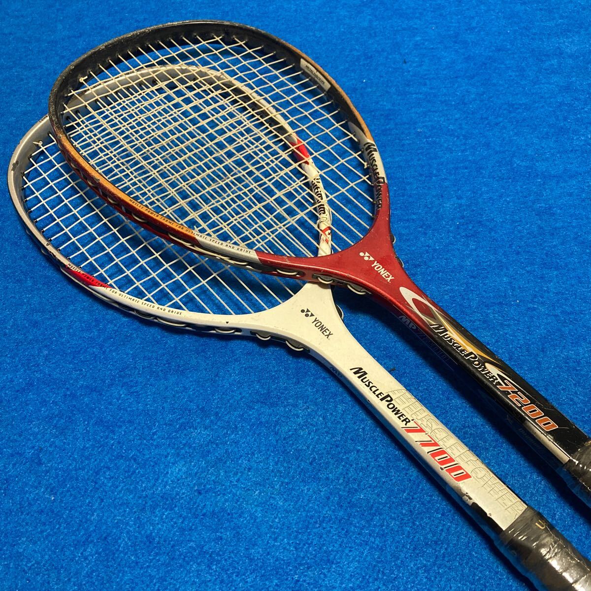2本 MP7200 MP7700 YONEX ヨネックス MIZUNO ミズノ MUSCLEPOWERマッスルパワー 軟式テニスラケット ソフトテニスラケット 同梱不可_画像1