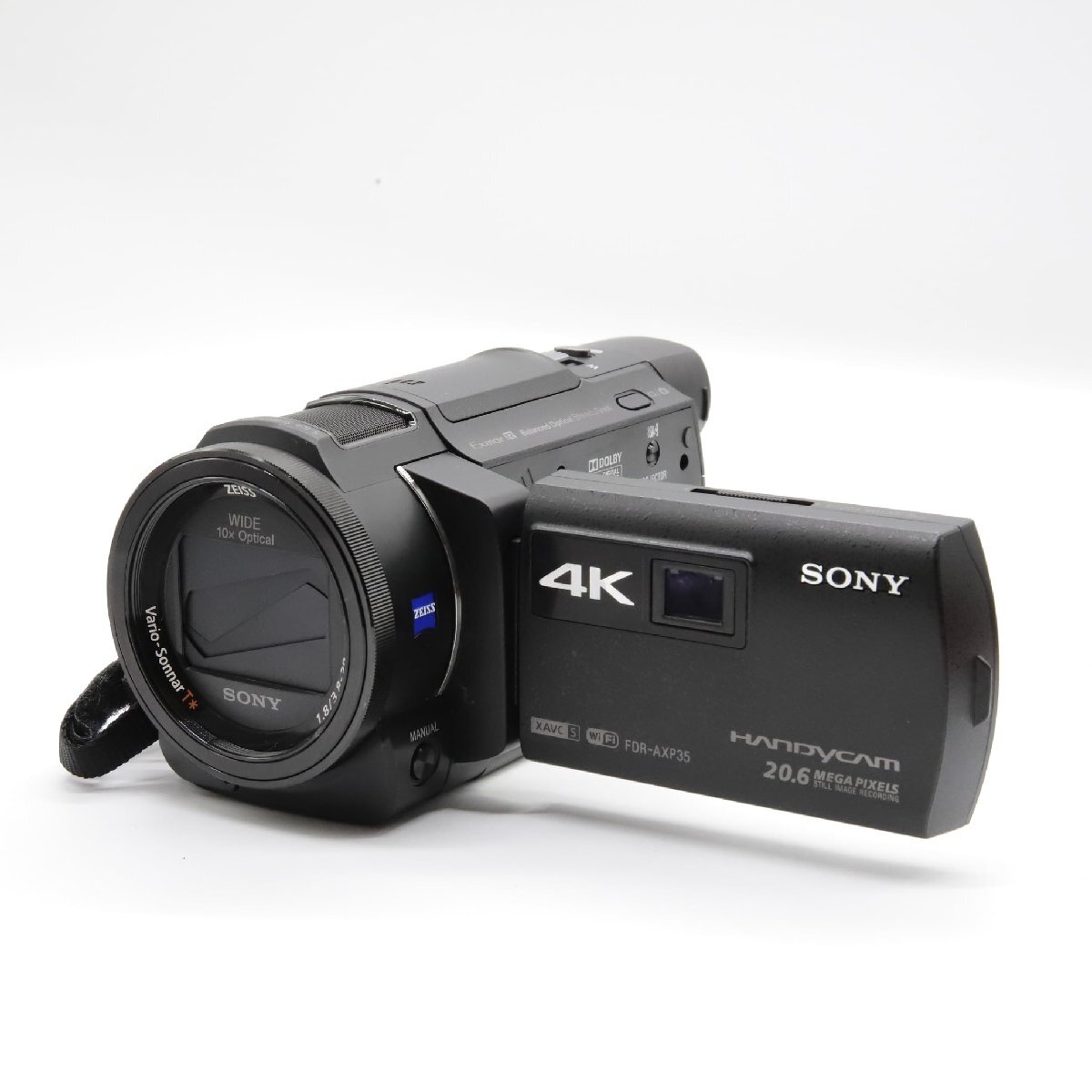 【ほぼ新品】SONY 4Kビデオカメラ Handycam FDR-AXP35 ブラック 光学10倍 FDR-AXP35-Bの画像2