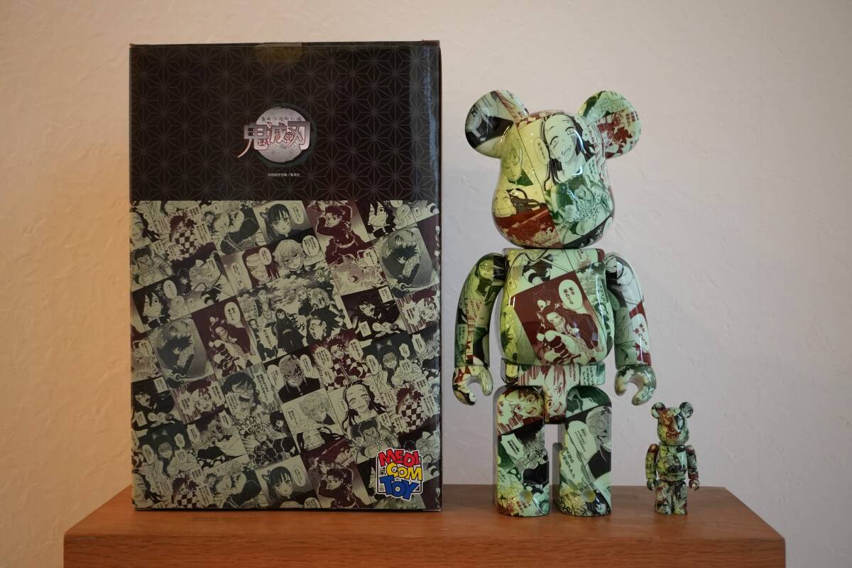 ★【『鬼滅の刃』BE@RBRICK 100％ & 400％】ベアブリック_画像1