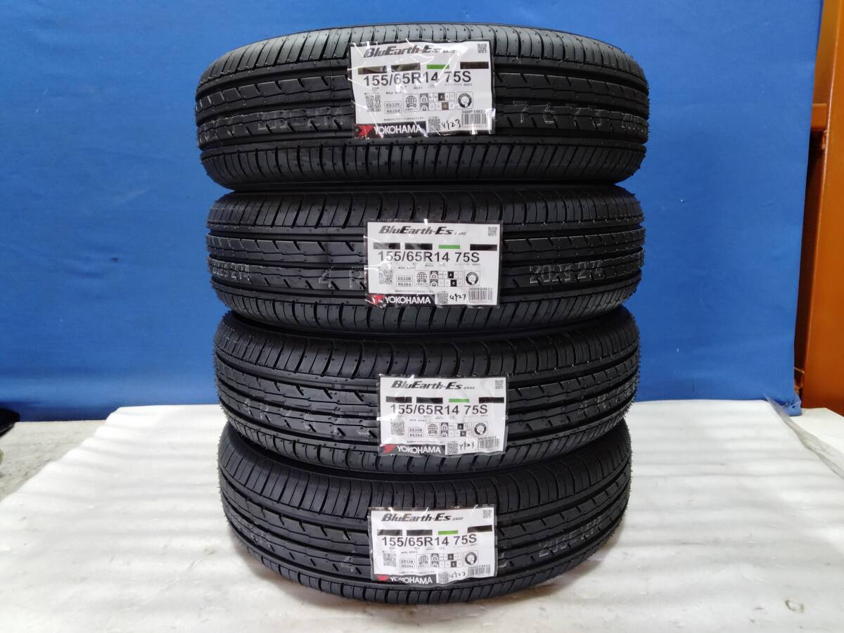 3/18-2 ヨコハマ BluEarth-Es ES32 155/65R14 155/65 14 4本 2023年製 【総額19,000円～】_画像1