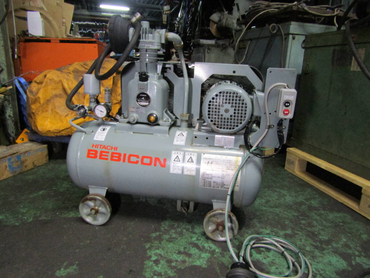 ベビコン 0.75KW 50Hz 1馬力 エアーコンプレッサー 3相200V 給油式