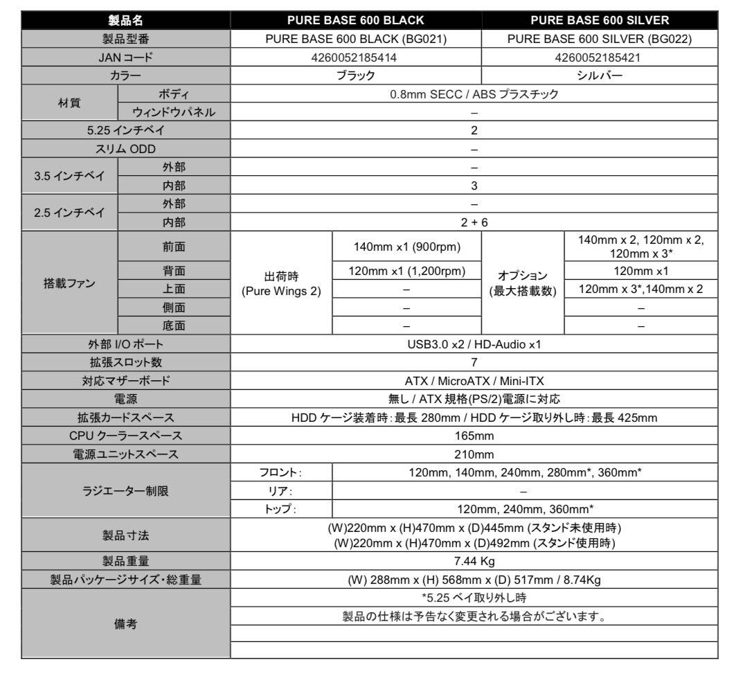 PCケース PURE BASE 600 bequiet ATX 極美品_画像2