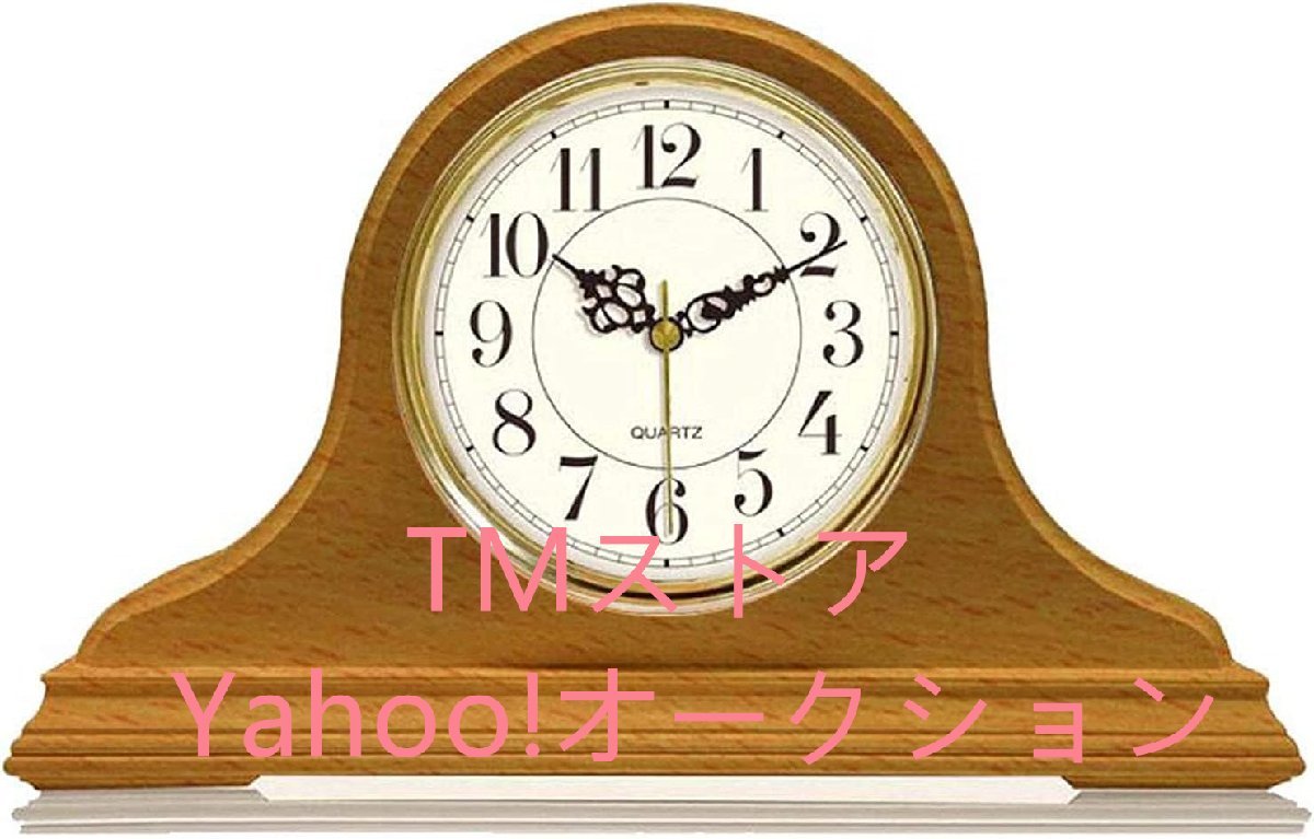 強くお勧め★ サイレント卓上時計 電池式 カチカチと音を立てない木製置き時計 寝室、オフィス、リビングルーム用_画像1