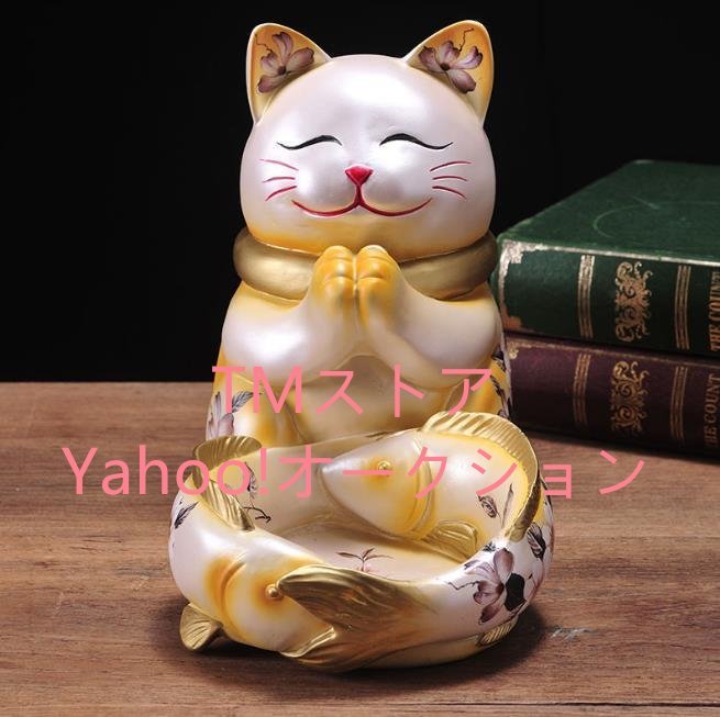 新入荷★美品★ 招き猫の置物アイデア家の玄関装飾品の下駄箱の鍵の収納盤_画像1