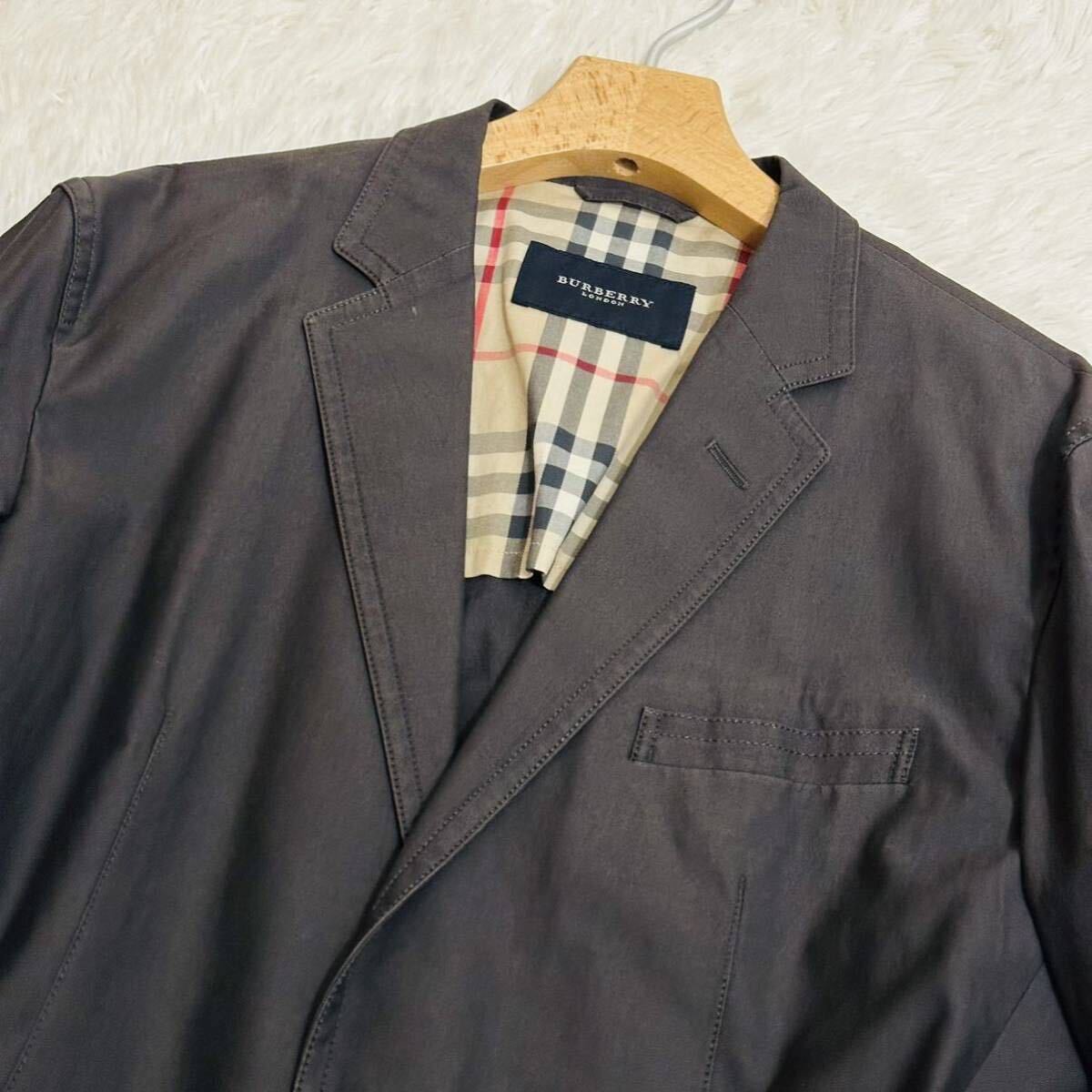  beautiful goods! Burberry London tailored jacket noba check Anne navy blue 2B blaser stretch flexible spring autumn men's M BURBERRY LONDON