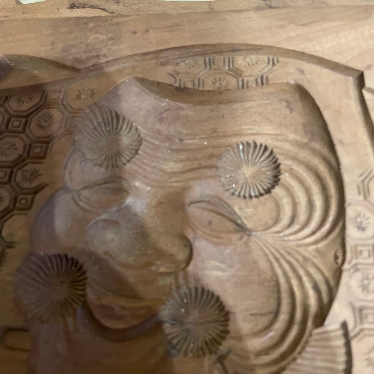 木製職人木彫り　ビンテージ　激レア　木製菓子型