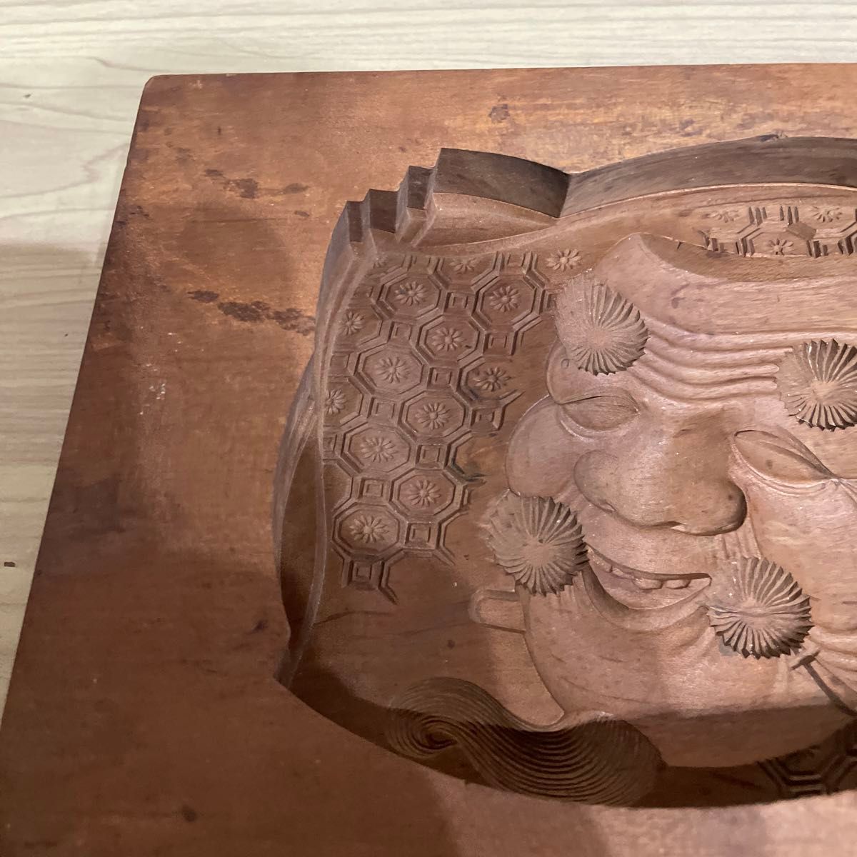 木製職人木彫り　ビンテージ　激レア　木製菓子型