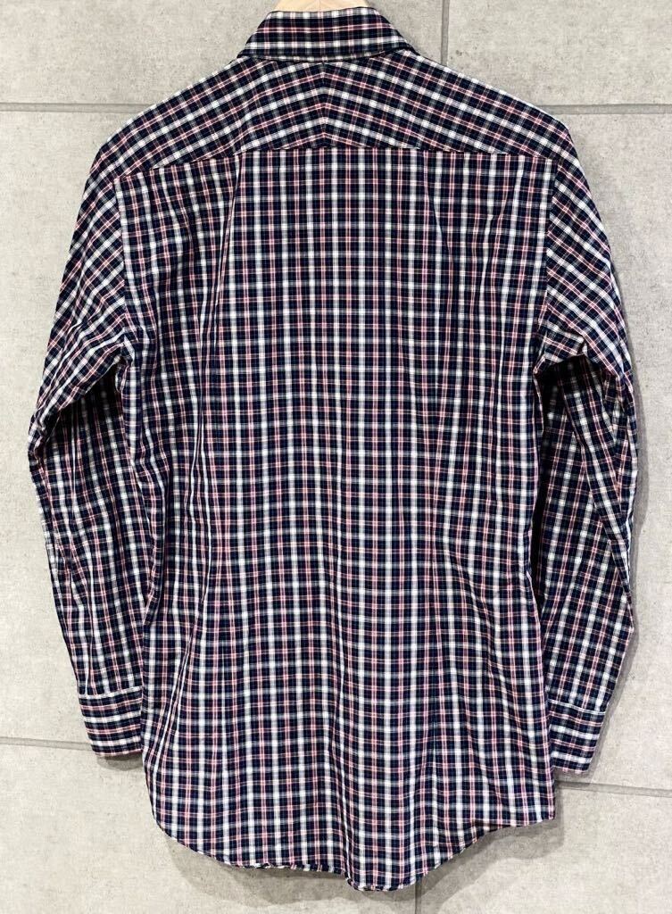  популярный! BURBERRY BLACK LABEL Burberry Black Label Logo вышивка рубашка с длинным рукавом проверка темно-синий серия 39 размер .. комплектация возможно 0 новый ×