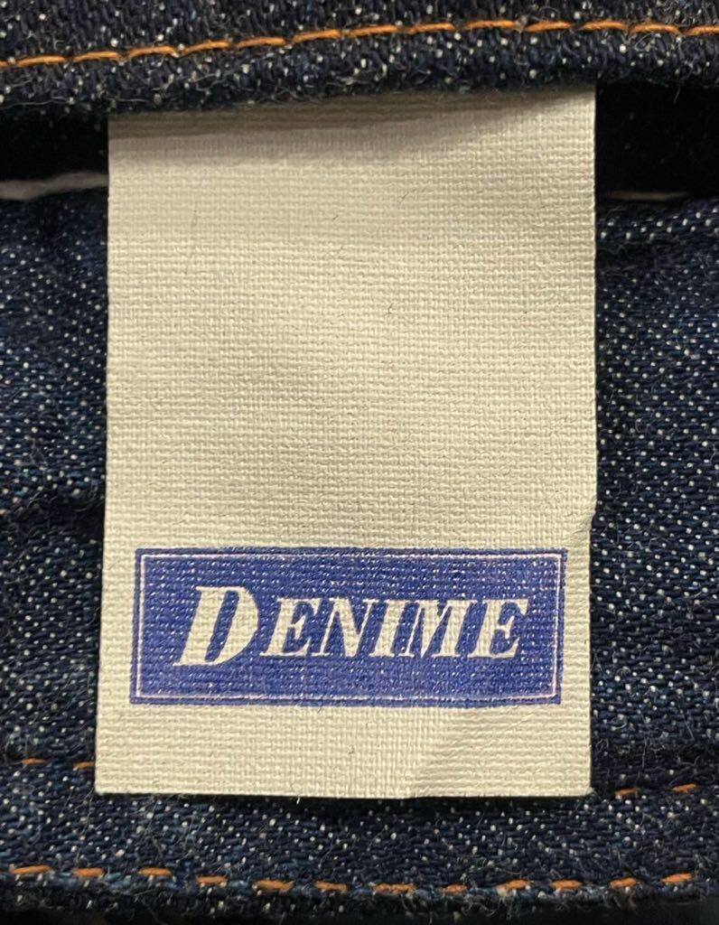 大人気モデル！ 1円〜 Denime ドゥニーム DENIM JACKET デニムジャケット Gジャン 507 type 2nd レインボーステッチ Lサイズ ○ 新規×の画像9