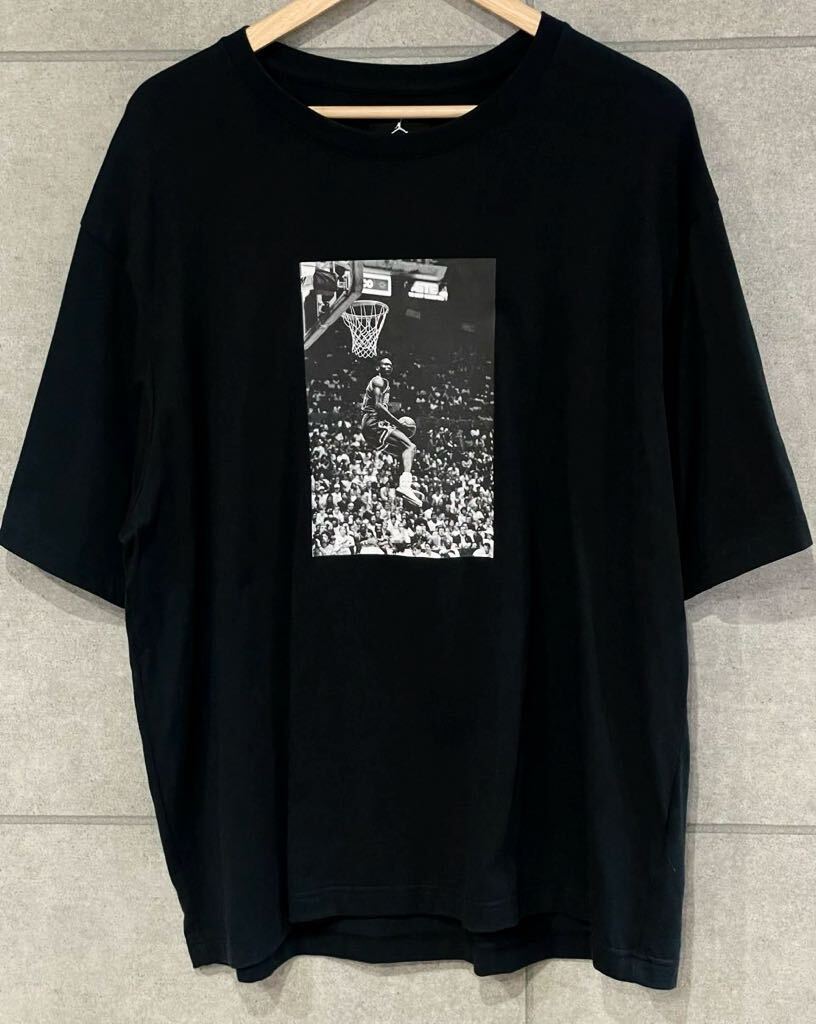 大人気モデル！ NIKE JORDAN × UNION M J UNION TEE ナイキ ジョーダンブランド × ユニオン プリント Tシャツ 半袖 ブラック XL 送料込_画像1