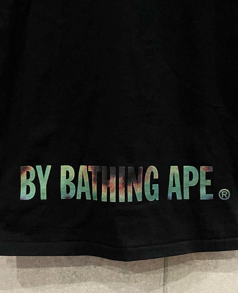 大人気！ A BATHING APE BAPE ア ベイシングエイプ Face LOGO プリント Tシャツ ブラック 2XLサイズ メンズ 大きいサイズ ○ 新規×_画像4