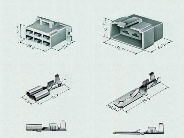 送料無料有 住友電装 250型 6極 カプラー コネクター セット 端子 逆ロック_画像2