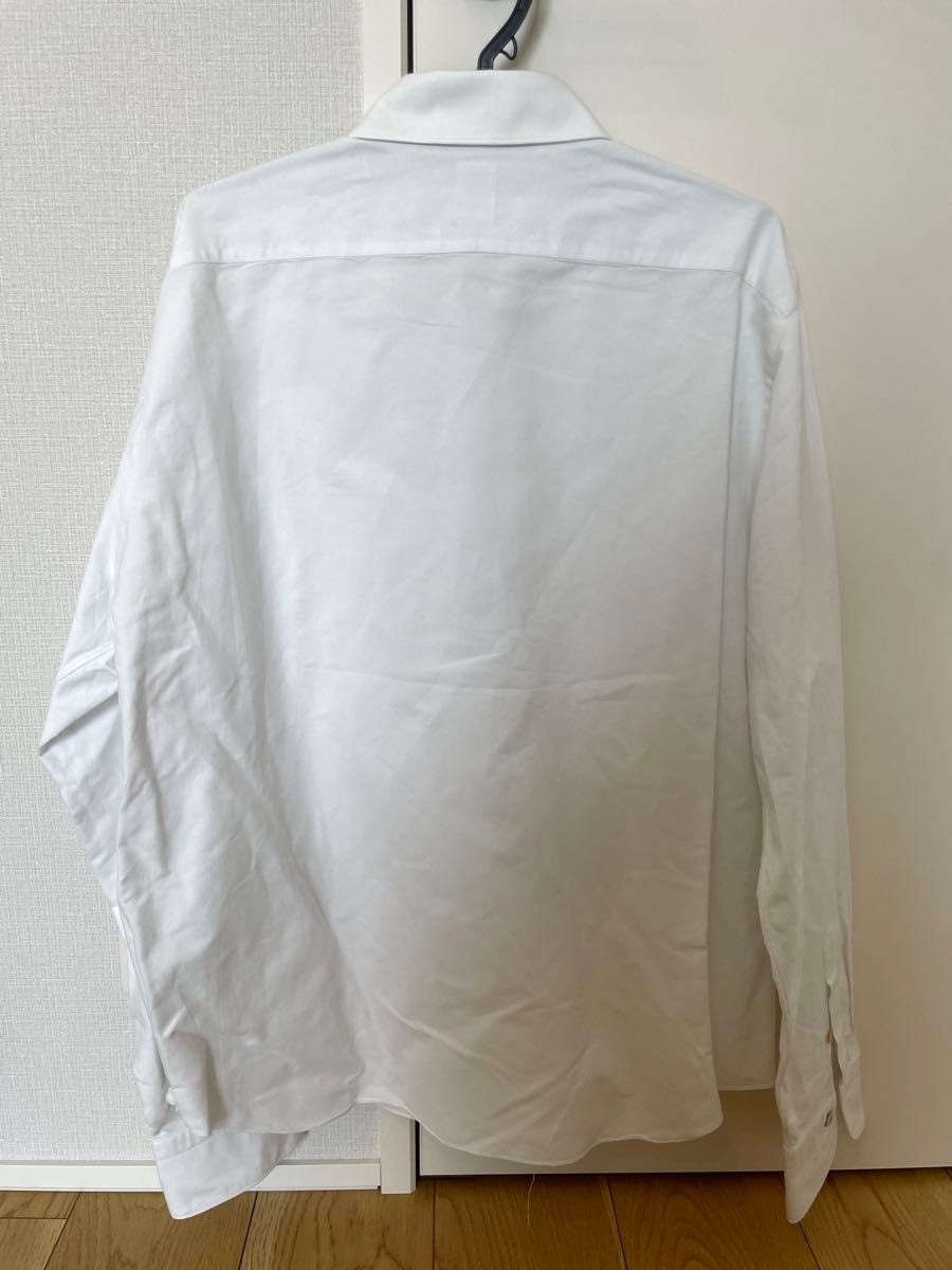 【美品】finamore napoli シャツ　フィナモレ　 ホワイト シャツ ワイシャツ 長袖 白 長袖シャツ