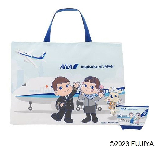 【ペコちゃん・ANA機内販売限定】PEKO for ANA トートバッグ&ミニポーチ（PEKO&POKO）【新品・未開封】①_画像2