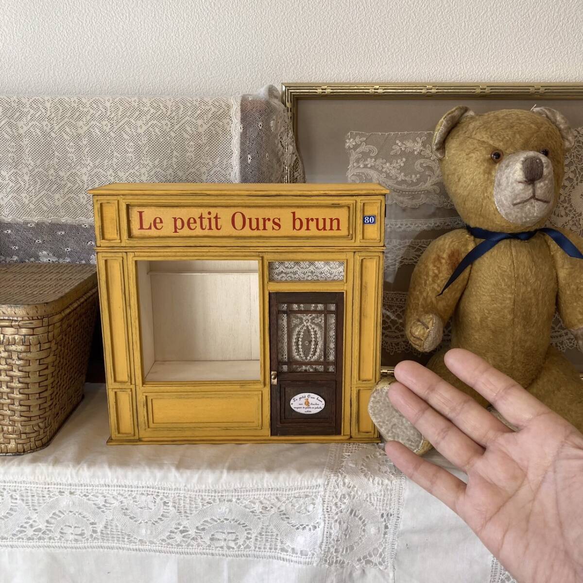 *handmade miniature teddy bear & display shop set*の画像3