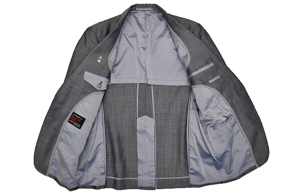 L-1339★Beckside Mills ベックサイド ミルズ★イングランド製 MOHAIR MANUFACTURERS 光沢のあるジャケット Ｌ 相当_画像2
