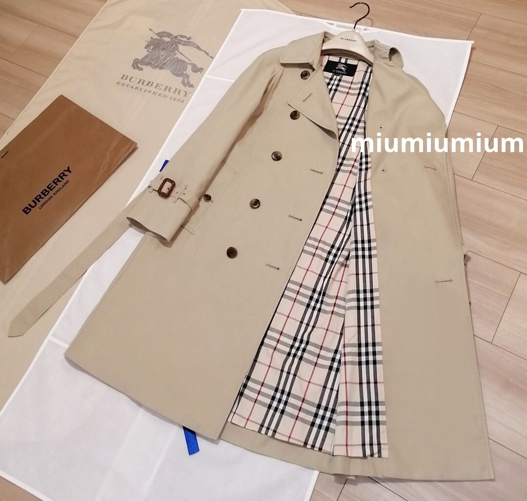  final price * genuine article fine quality * Burberry London BURBERRY LONDON trench coat beige spring coat belt long coat XS 140