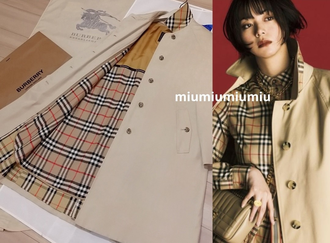 本物上質●　バーバリー BURBERRY Burberrys バーバリーズ ステンカラーコート ノバチェック トレンチコート バーバリーロンドン S M_画像2