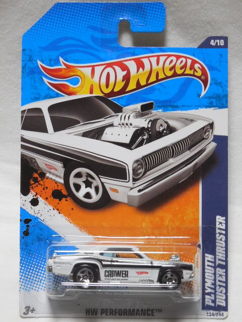 HOT WHEELS / プリムス バラクーダ (2004 #195/艶消黒) + プリムス ダスター スラスター (2011 #134/白) 開封用２台セット_画像6