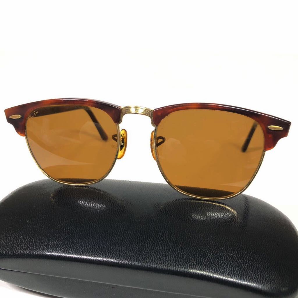 【レイバン】本物 Ray-Ban サングラス B&L ボシュロム CLUBMASTER Ⅱ クラブマスター 2 W1117 ブラウン メンズ レディース USA製 送料520円_画像4