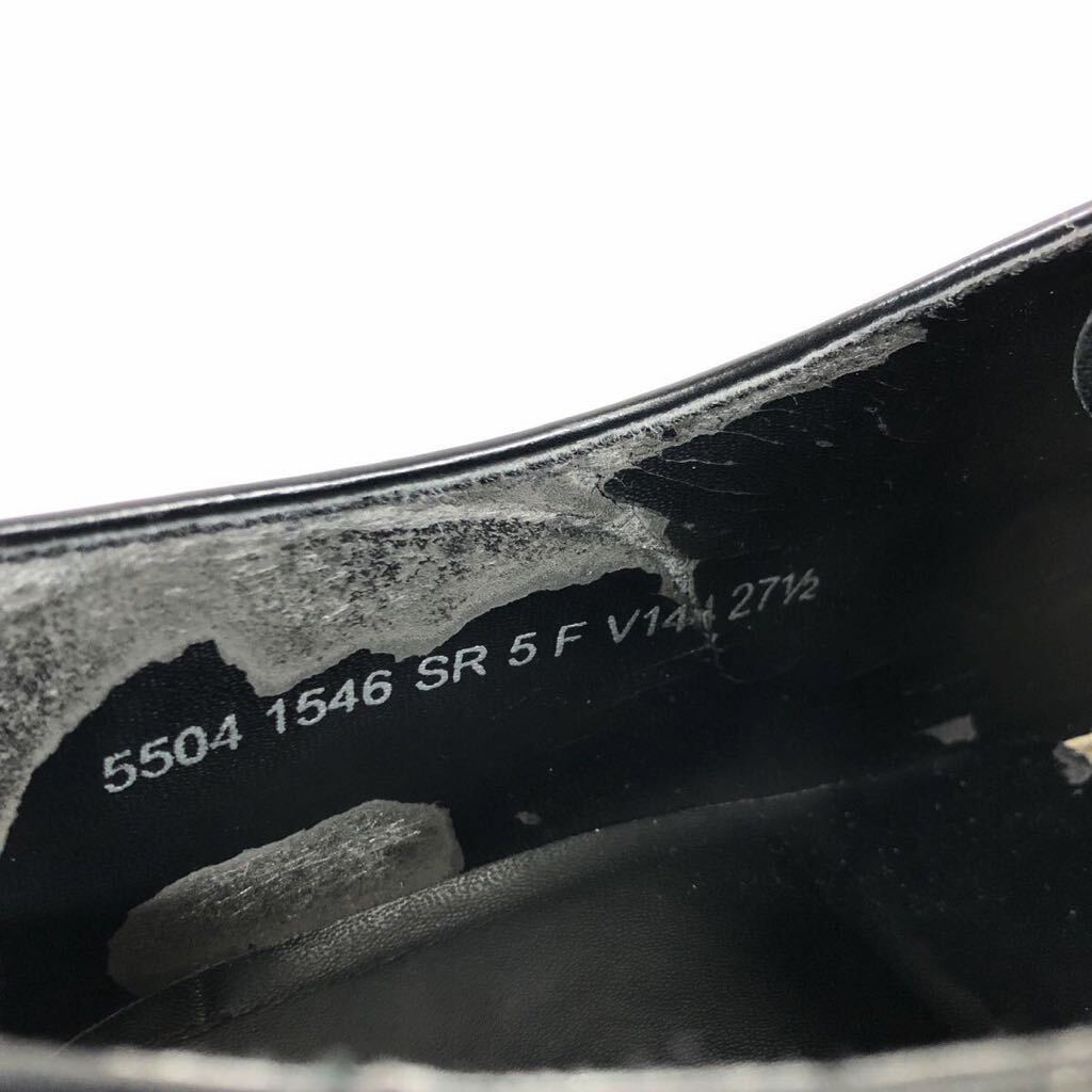 【リーガル】本物 REGAL 靴 27.5cm 黒 ストレートチップ ビジネスシューズ 外羽根式 本革 レザー 男性用 メンズ 27 1/2の画像10